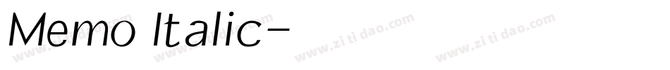 Memo Italic字体转换